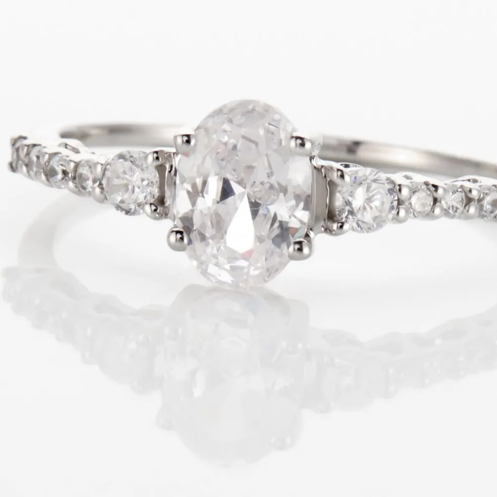 Bague Or Blanc Peadar Oxyde De Zirconium