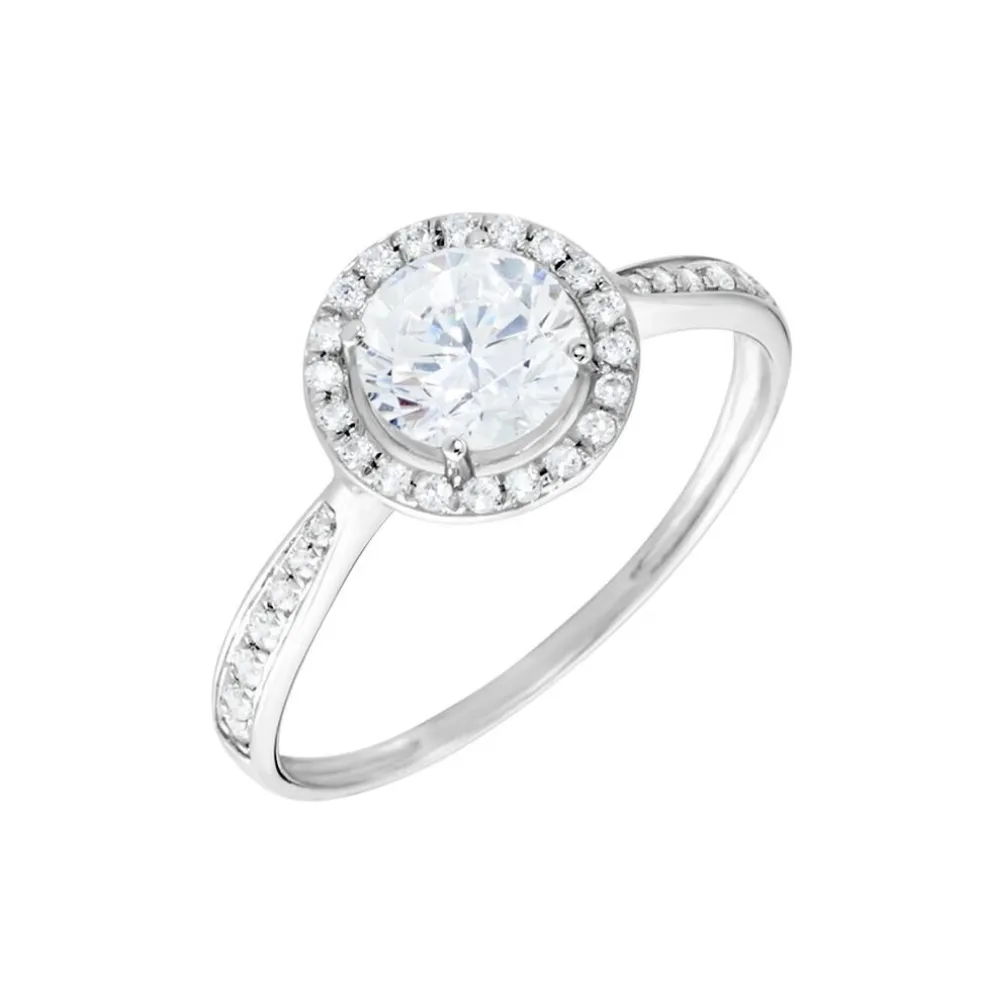 Bague Or Blanc Pelagius Oxyde De Zirconium