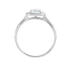 Bague Or Blanc Pelagius Oxyde De Zirconium