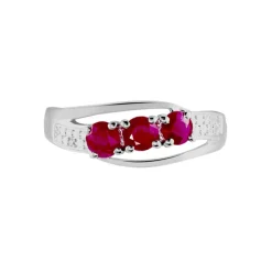 Bague Or Blanc Rubis