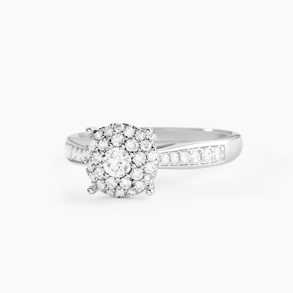 Bague Or Blanc Shirlene Diamant Synthetique