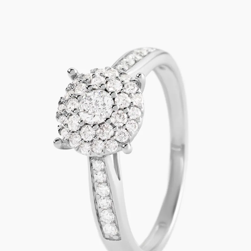 Bague Or Blanc Shirlene Diamant Synthetique