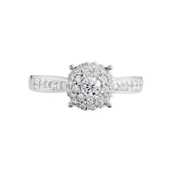 Bague Or Blanc  Shirlene Diamant Synthetique