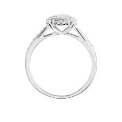 Bague Or Blanc  Shirlene Diamant Synthetique