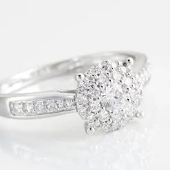 Bague Or Blanc  Shirlene Diamant Synthetique