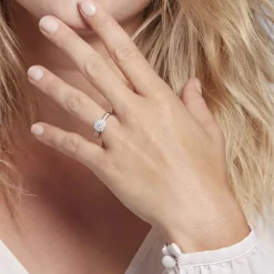 Bague Or Blanc  Shirlene Diamant Synthetique