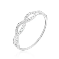 Bague Or Blanc Triston Oxyde De Zirconium