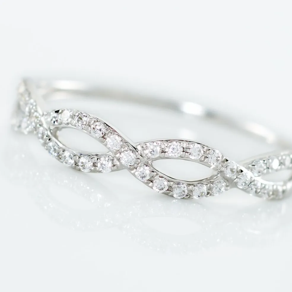 Bague Or Blanc Triston Oxyde De Zirconium