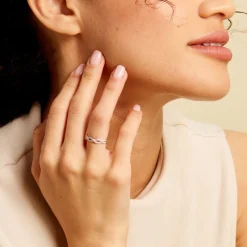 Bague Or Blanc Triston Oxyde De Zirconium