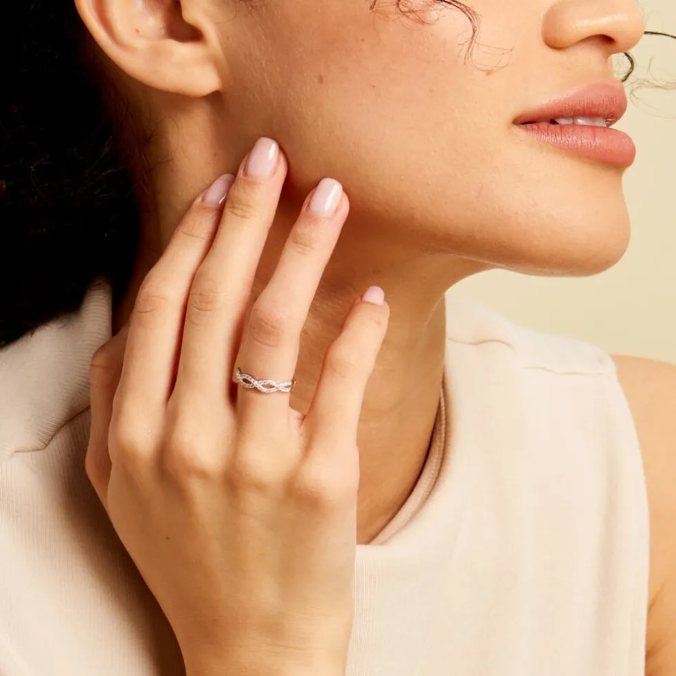 Bague Or Blanc Triston Oxyde De Zirconium