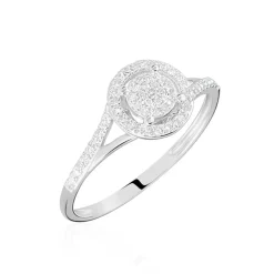 Bague Or Blanc Verna Diamants Cercle