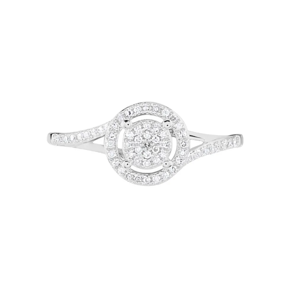 Bague Or Blanc Verna Diamants Cercle