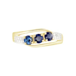 Bague Or Jaune Abelard Saphirs Diamants