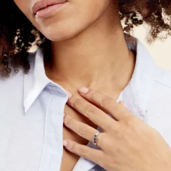 Bague Or Jaune Abelard Saphirs Diamants