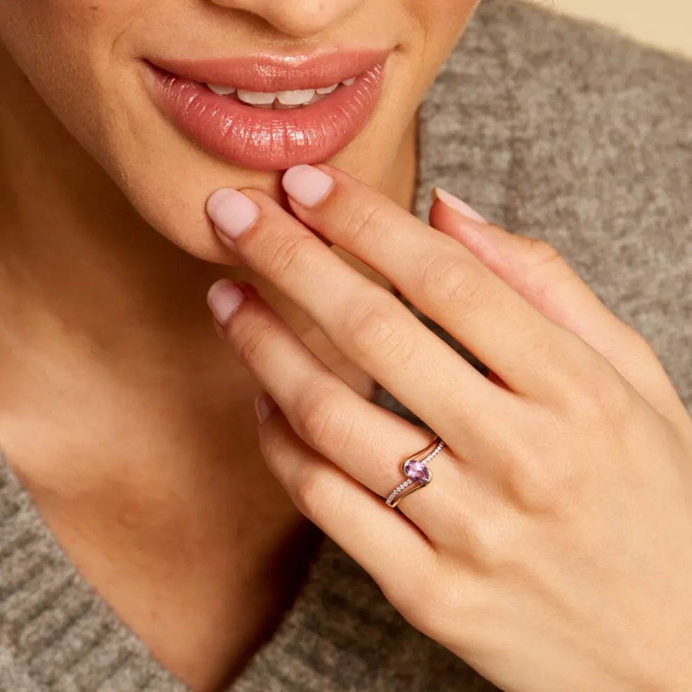 Bague Or Jaune Anja Améthyste