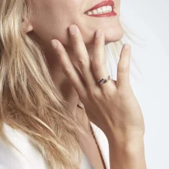 Bague Or Jaune Canut Saphir