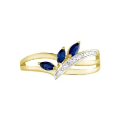 Bague Or Jaune Carl Saphirs Diamants