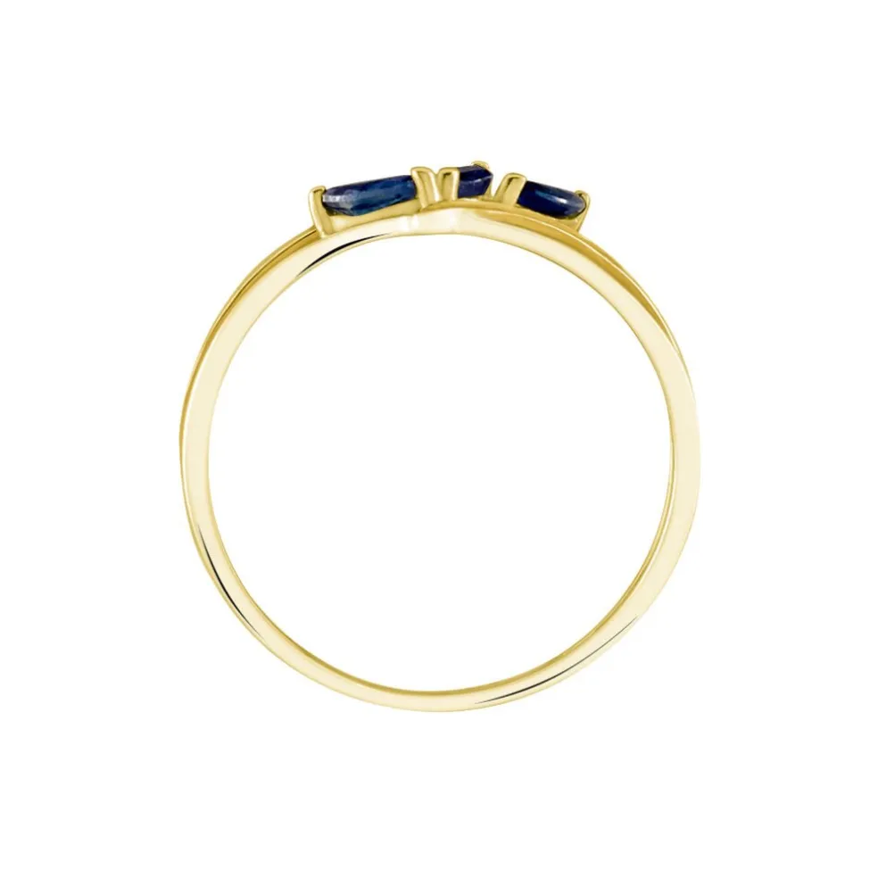 Bague Or Jaune Carl Saphirs Diamants