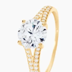 Bague Or Jaune Carolina Oxyde De Zirconium