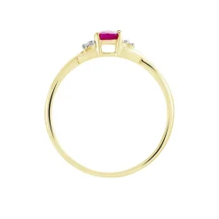 Bague Or Jaune Cassie Rubis Diamants