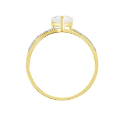Bague Or Jaune Clothilde Oxyde De Zirconium