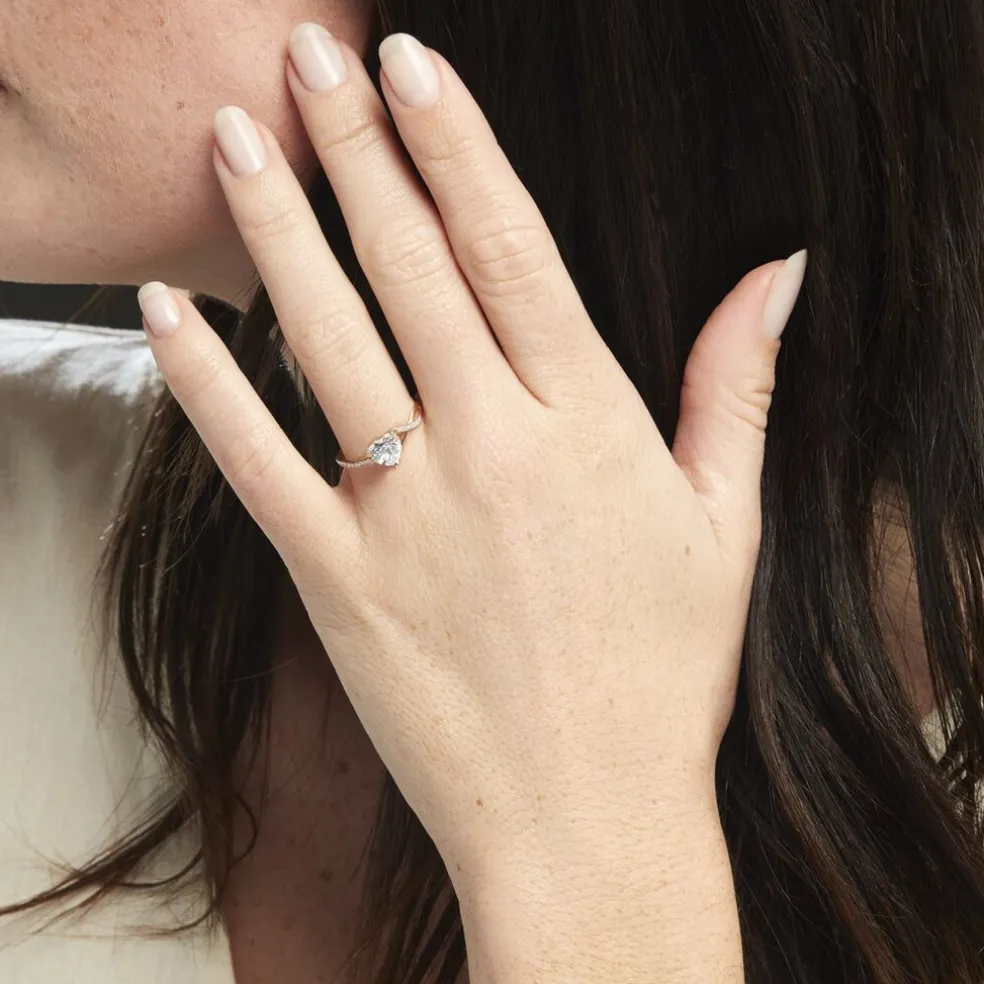 Bague Or Jaune Clothilde Oxyde De Zirconium