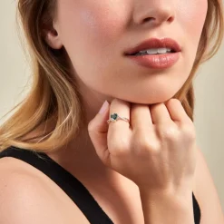 Bague Or Jaune Clothilde Topaze Oxydes De Zirconium