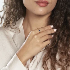 Bague Or Jaune Ebrard Saphir Diamants