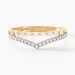 Bague Or Jaune Eclat D'etoile Oxyde De Zirconium