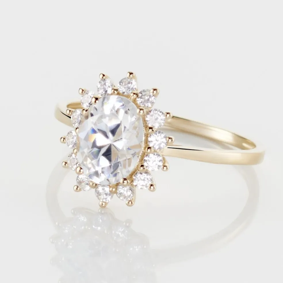 Bague Or Jaune Emilius Oxyde De Zirconium