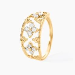 Bague Or Jaune Eternal Spring 3 Fleurs Diamants
