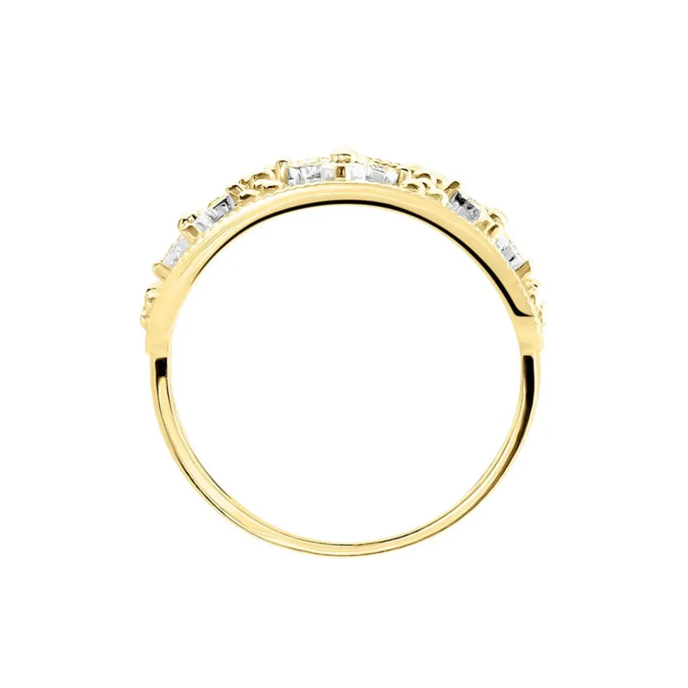 Bague Or Jaune Eternal Spring 3 Fleurs Diamants