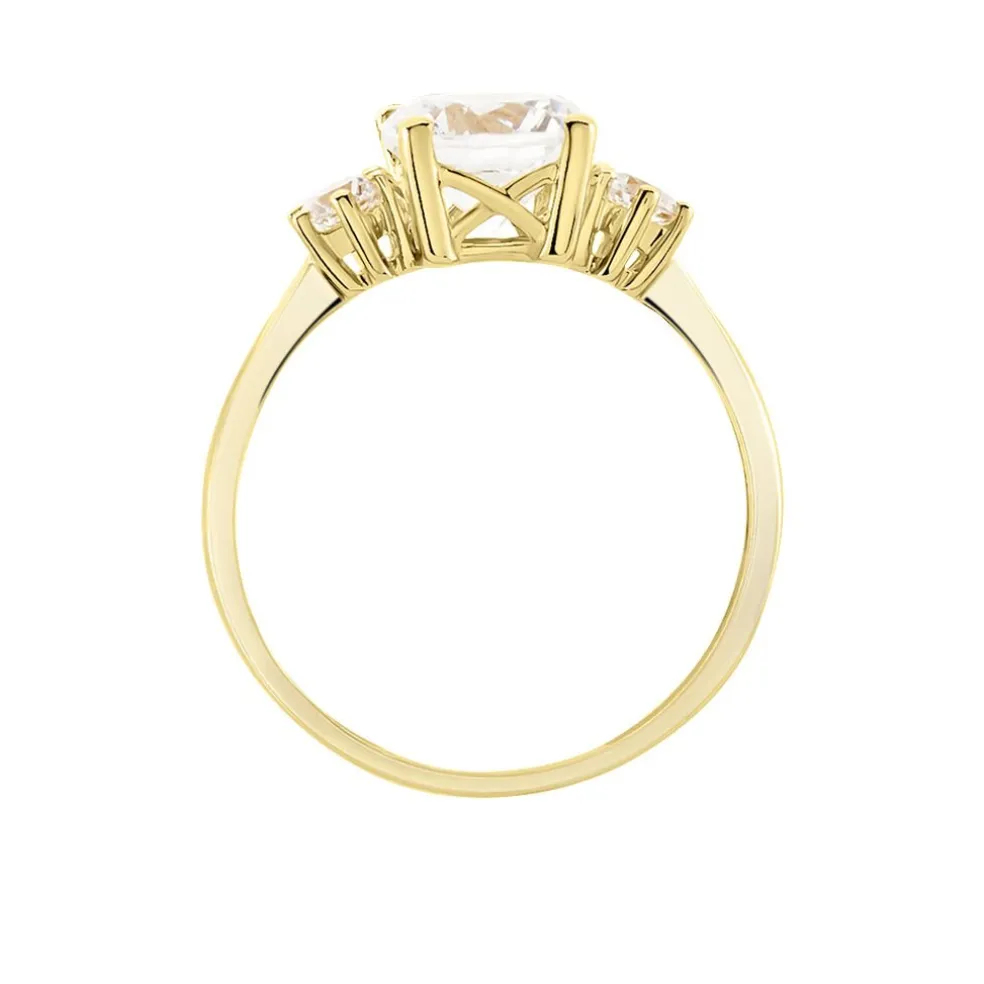Bague Or Jaune Kesari Oxyde De Zirconium