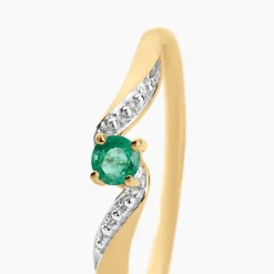 Bague Or Jaune Levenez Emeraude