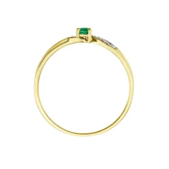 Bague Or Jaune Levenez Emeraude