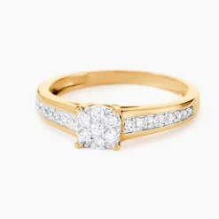 Bague Or Jaune Multi Pierres Diamants