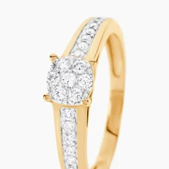 Bague Or Jaune Multi Pierres Diamants