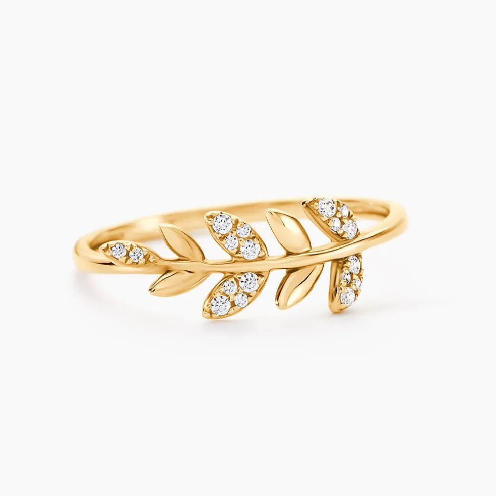 Bague Or Jaune Nahia Oxydes De Zirconium