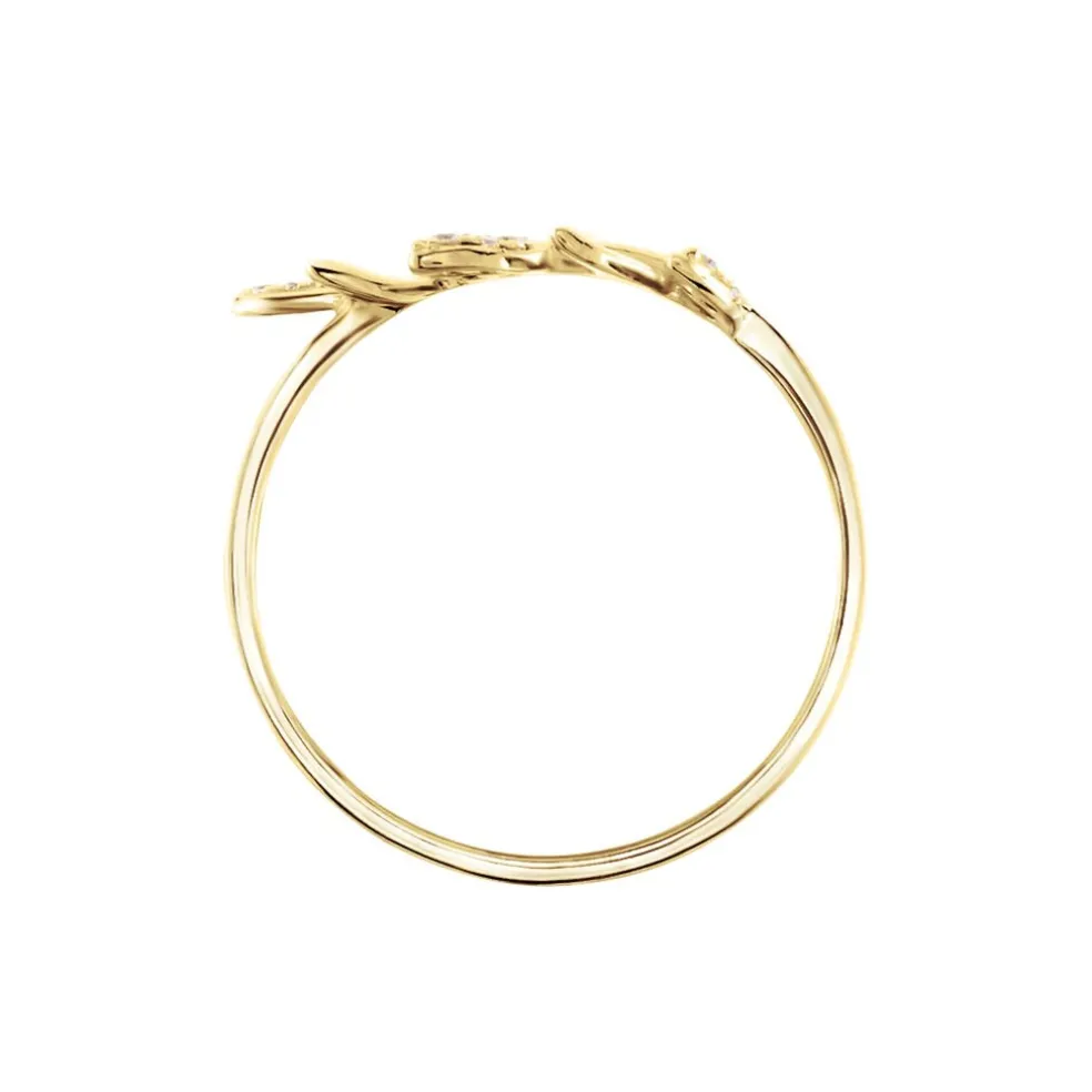 Bague Or Jaune Nahia Oxydes De Zirconium