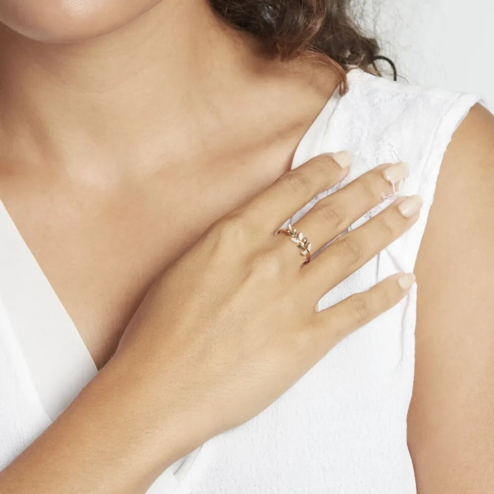 Bague Or Jaune Nahia Oxydes De Zirconium