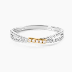 Bague Or Jaune Oxyde De Zirconium