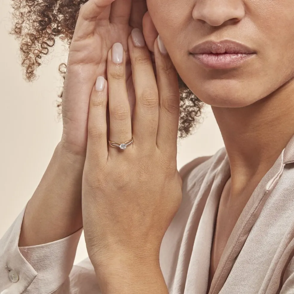 Bague Or Jaune Rodrigo Oxyde De Zirconium