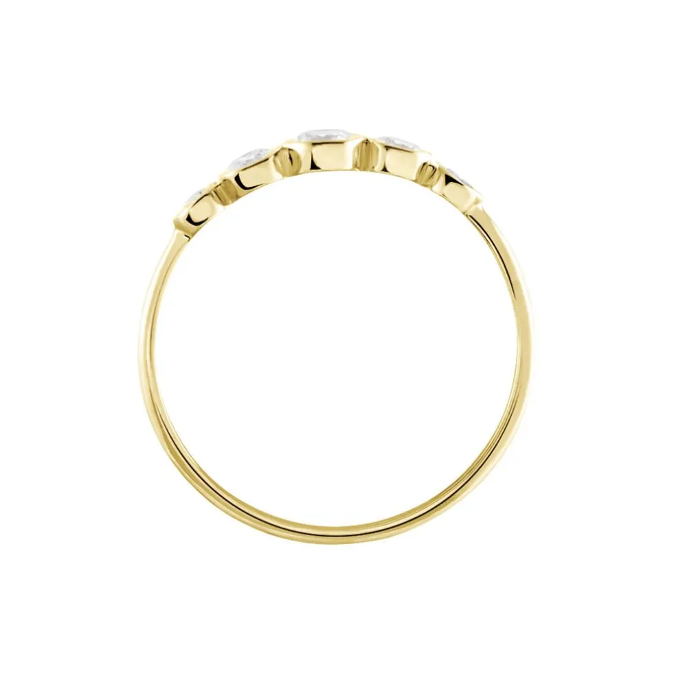 Bague Or Jaune Sabinus Oxydes De Zirconium