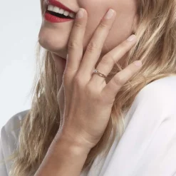 Bague Or Jaune Shaleana Oxydes De Zirconium