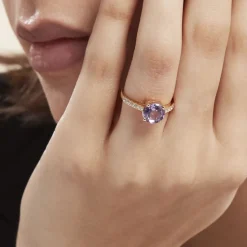 Bague Or Jaune Terese Améthyste