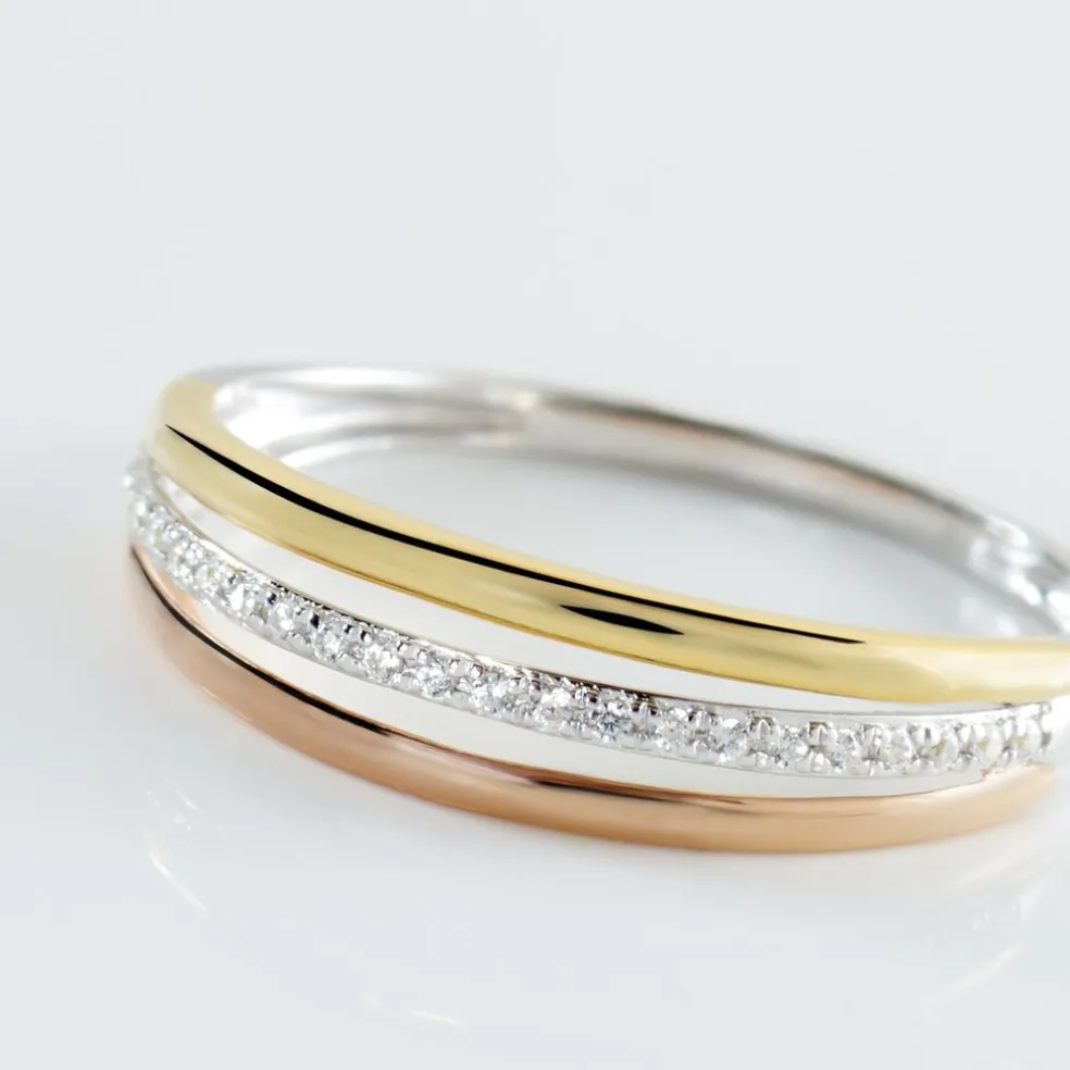 Bague Or Tricolore Vanadis Diamants