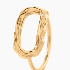 Bague Oree Plaque Or Jaune