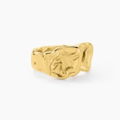 Bague Organic Acier Jaune