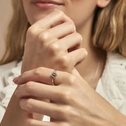Bague Oria Argent Blanc