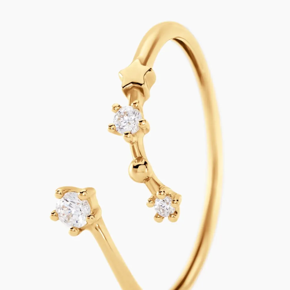 Bague Orion Or Jaune Oxyde De Zirconium
